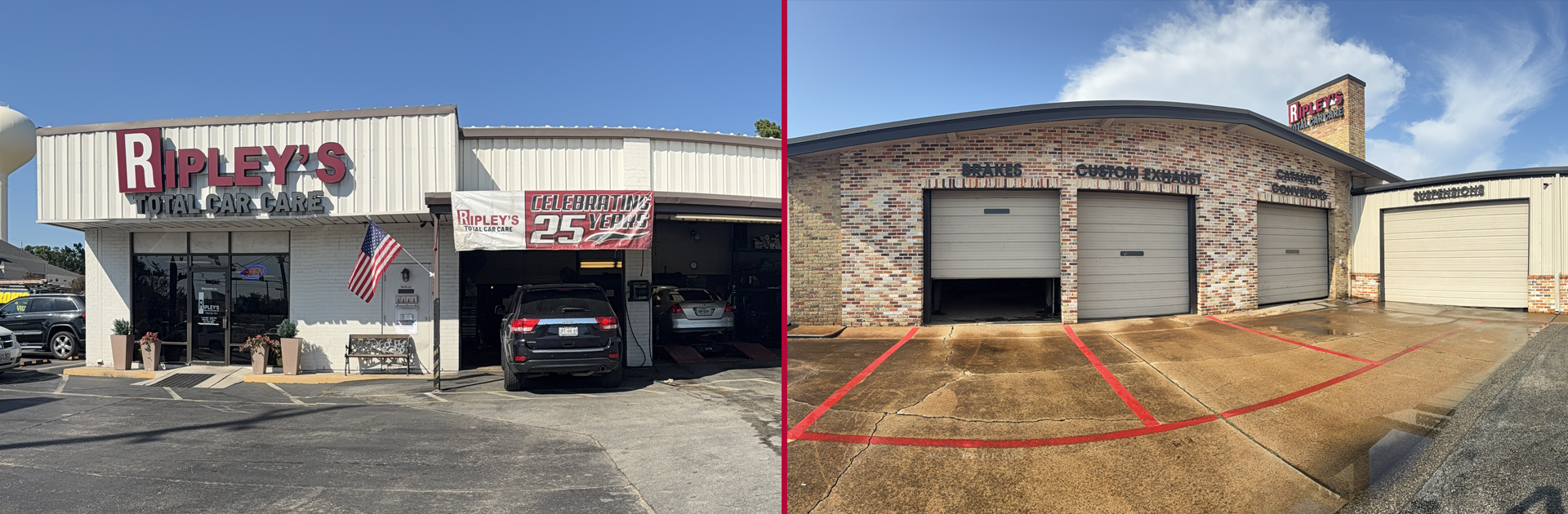 Outside Our Shop at Night | Ripley's Total Car Care